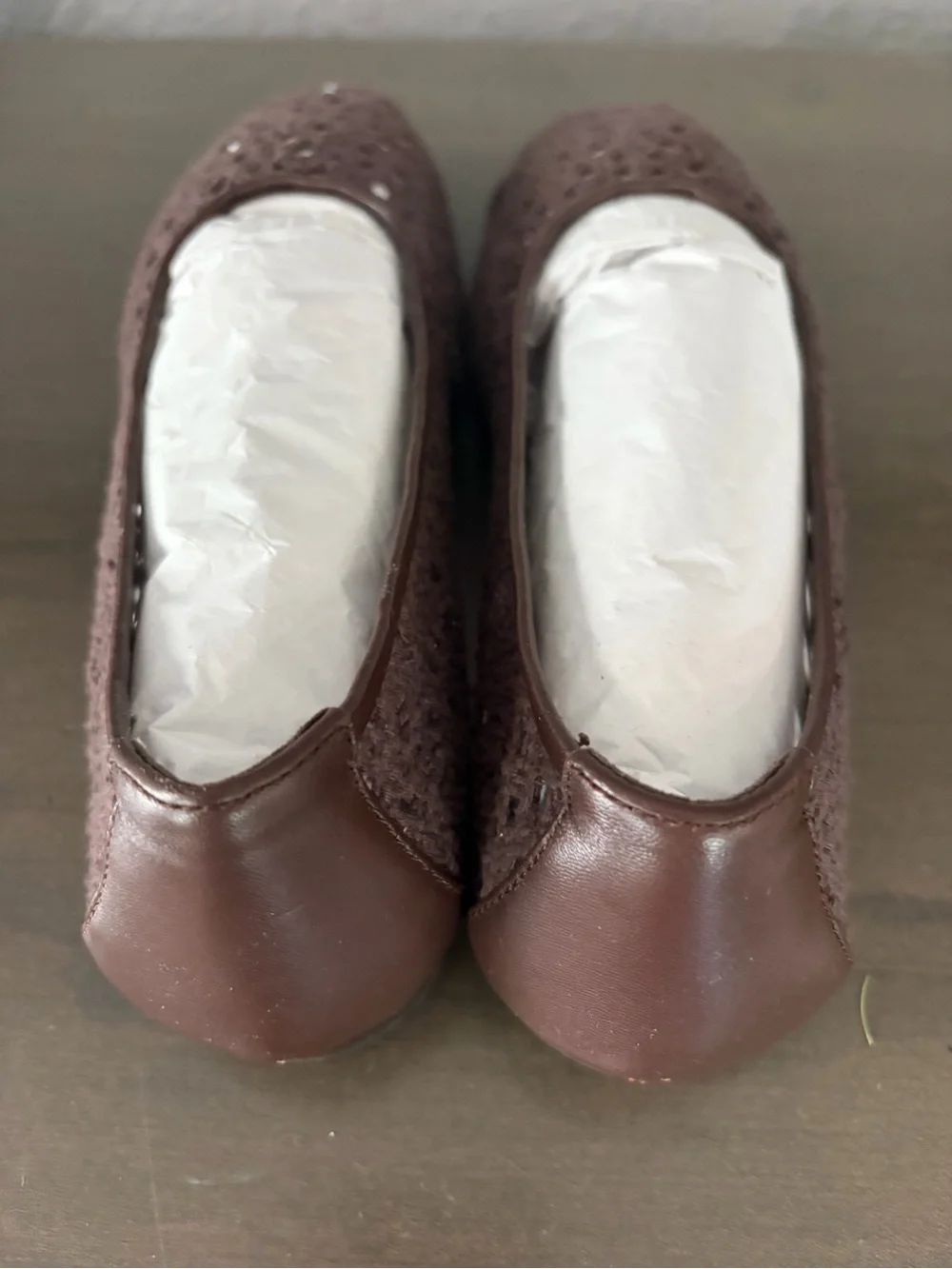 Madewell Brown Crochet Ballet Flats
